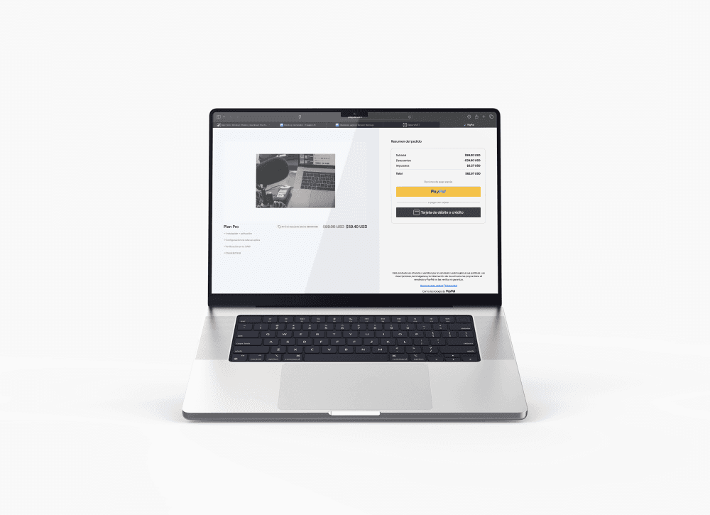 Pago y coordinación de instalación